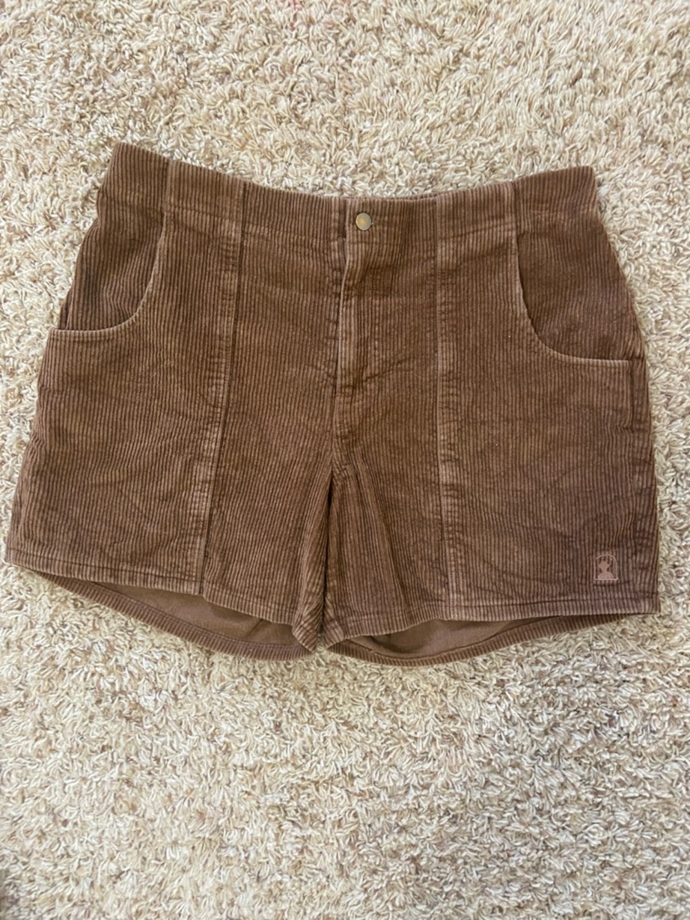 Men's Flat Front Corduroy Shorts - Brown